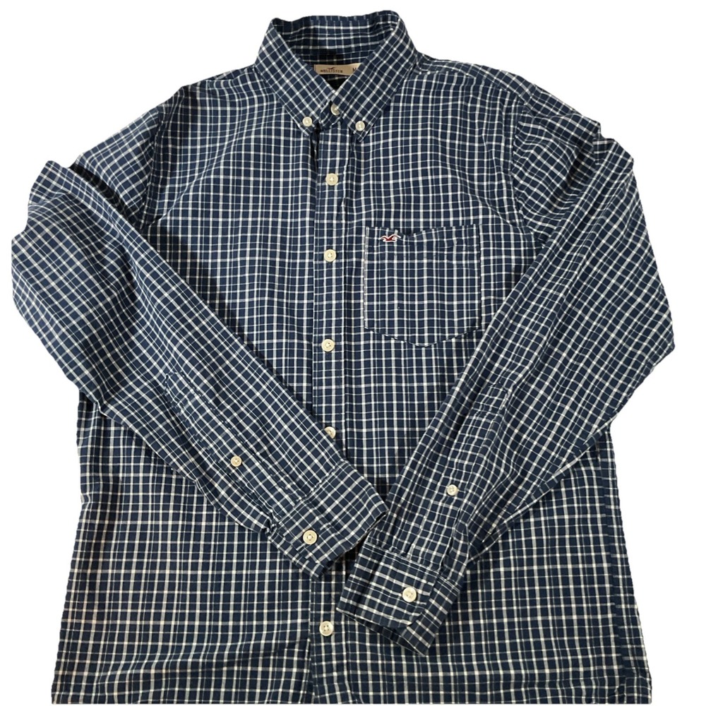 HOLLISTER CALIFORNIA Long Sleeve BLUE Button Down Shirt Size M J84